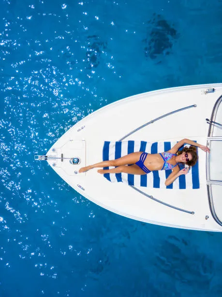Luxury boat deck