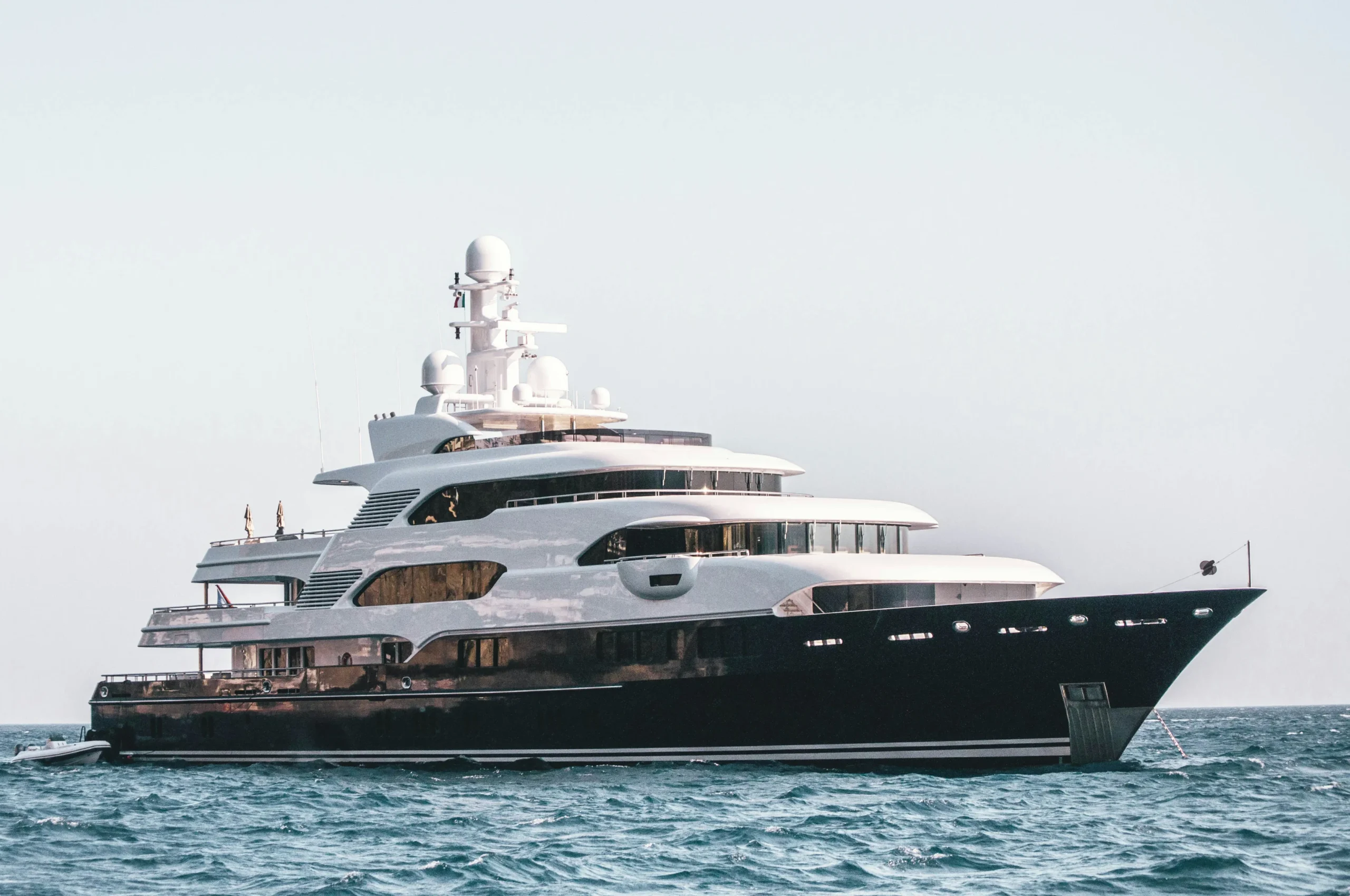 Yacht sailing in Caribbean